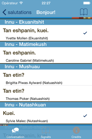 Innu Conversation screenshot 2