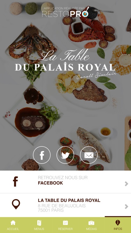 la Table du Palais Royal - Restaurant Paris screenshot-3