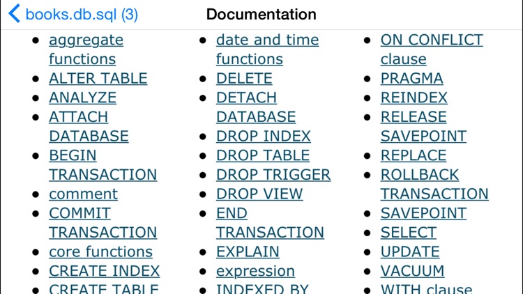 Connector for SQLite