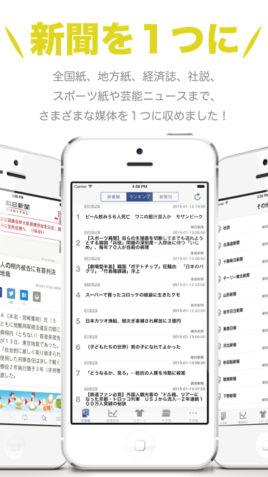 新聞コレクション（全国紙、スポーツ、産業経済、地方紙、社説）のおすすめ画像1