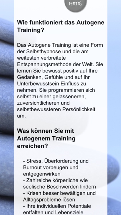 Autogenes Training – gesund und stressfrei durch Entspannung