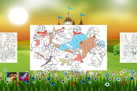 Snow White and the Seven Dwarfs. Coloring book for children Lite screenshot 3