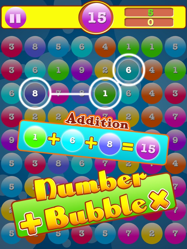 ‎數學泡泡 - Addition & Multiplication Number Bubbles Screenshot