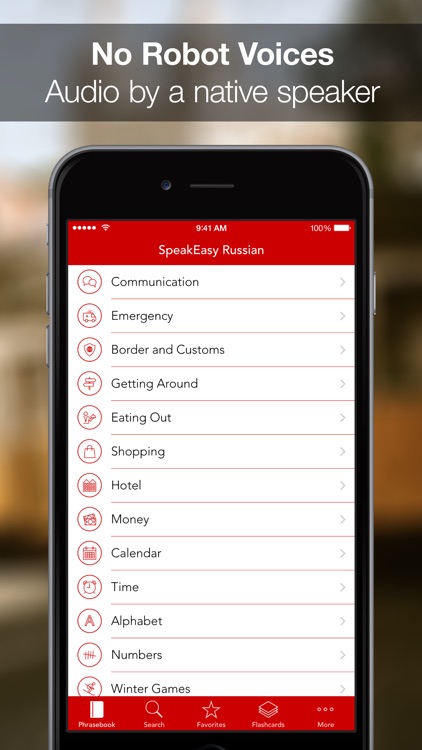 SpeakEasy Russian ~ Offline Phrasebook and Flashcards with Native Speaker Voice and Phonetics screenshot-0
