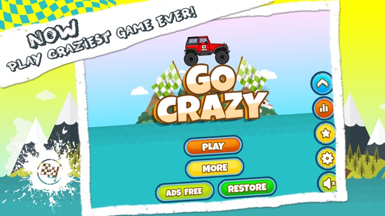 Go Crazy Mountain Cimbers Racing : Jumping Car with racing with police car, truck, jeep and tanker