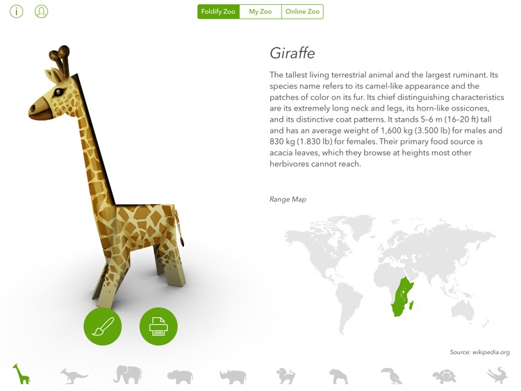 Foldify Zoo - Create & Print