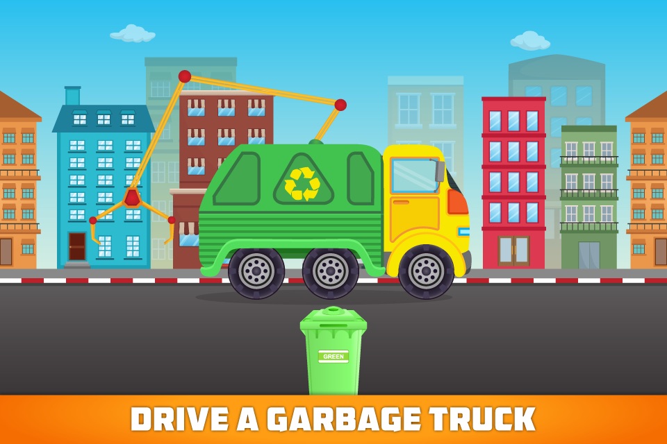 Colors Garbage Truck Free - an alphabet fun game for preschool kids learning colors and love Trucks and Things That Go screenshot 2