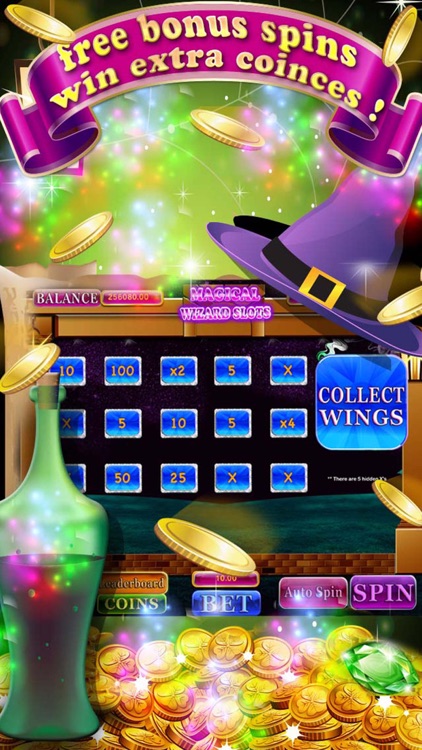 Wizard of Slots Machine - Wonderful and Magical Casino Bonus Game screenshot-3