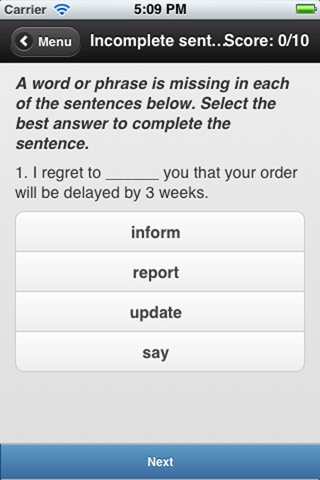 TOEIC® Reading Practice screenshot 2