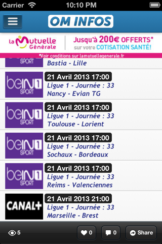 Marseille Foot Infos screenshot 3