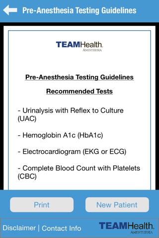 PreOpGuide - Pre-Operative Patient Test Guide for Hospitalists, Anesthesiologists, General Practitioners, Surgeons, and Nurses screenshot 4
