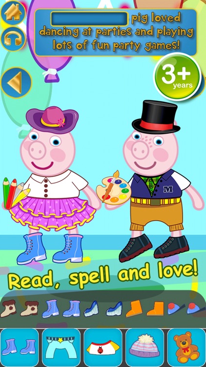 My Interactive Happy Little Pig Story Book Dress Up Time Game - Free App screenshot-3