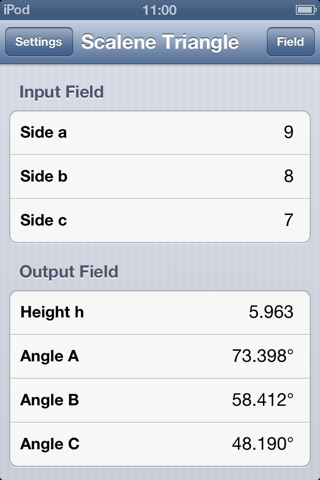 Scalene Triangle Calculator screenshot 2