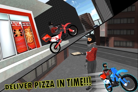 Pizza Delivery Bike Rider simulator 3D screenshot 3