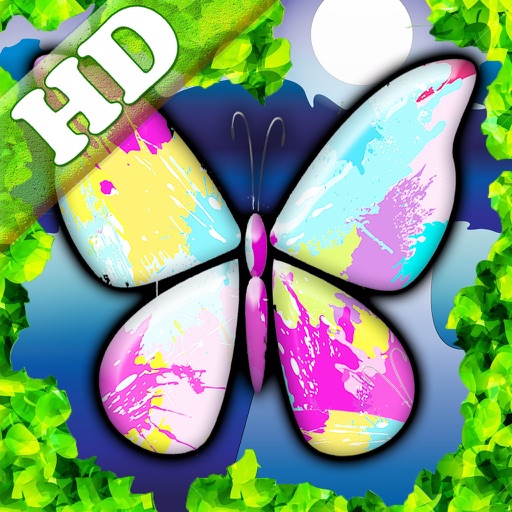 Coloring Pictures with Butterfly Flutter HD iOS App