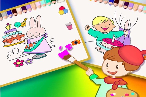 ABC Colouring Book 15 - Painting for the scences in birthday screenshot 2