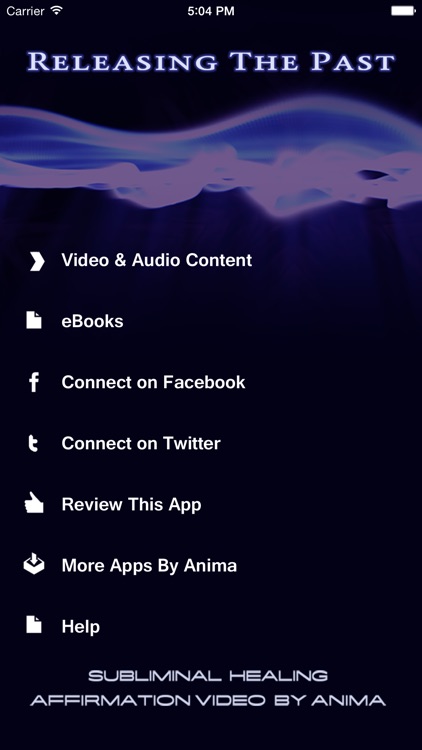 Releasing the Past - Subliminal Affirmation Video App by Ali Calderwood and Anima