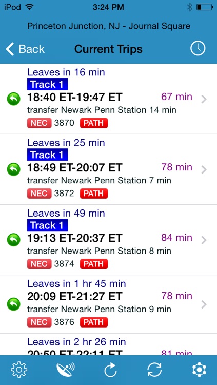 RailBandit - train schedules