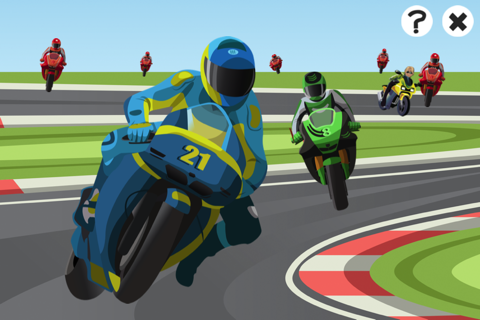 A Motorbike Learning Game for Children on a Racing Track screenshot 3