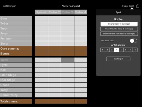 Yatzy Scorecard screenshot 2