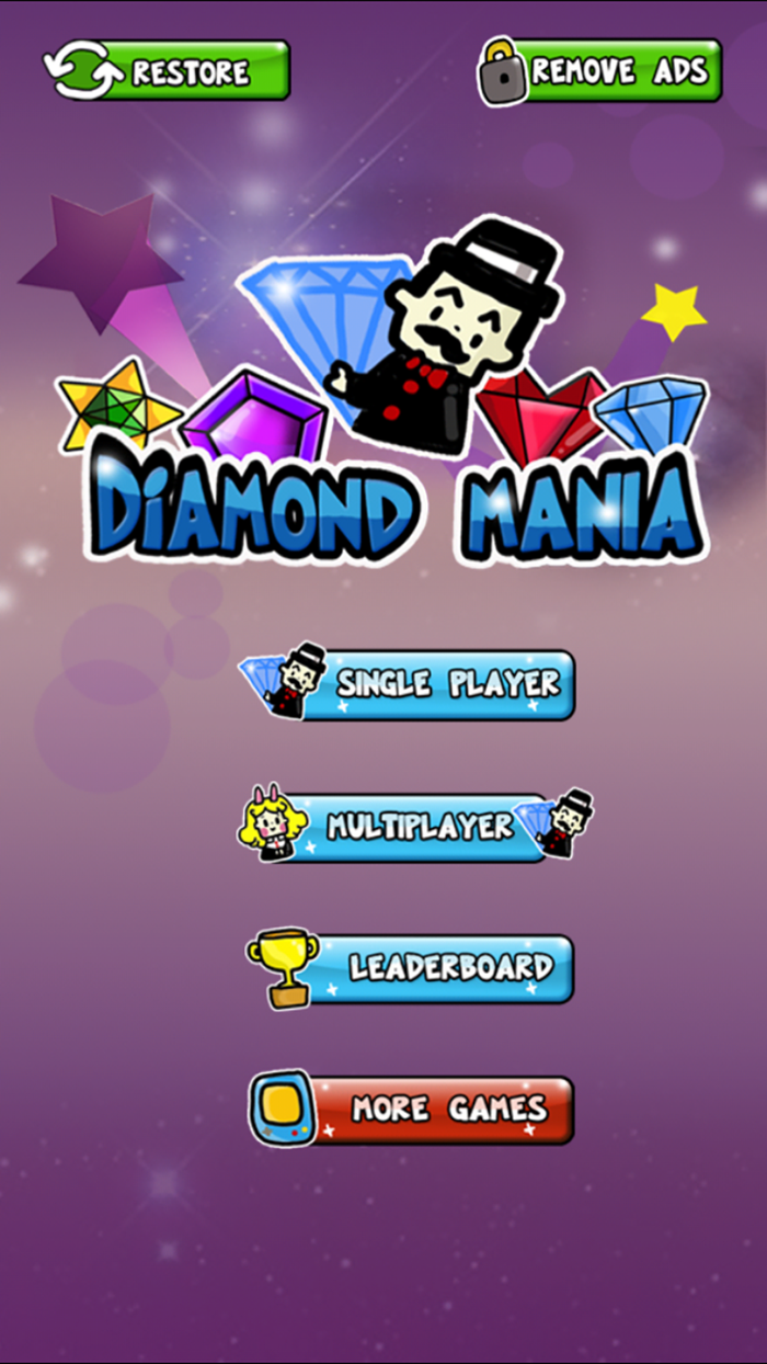 Diamond Crush Mania  Match 3 Puzzles Games Free Editions