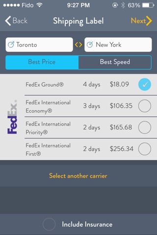 snap&ship | Fun Shipping App - Discounts on FedEx, DHL and more! screenshot 4