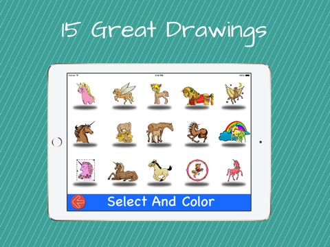 Colorful art with Horses and Unicorns screenshot 2