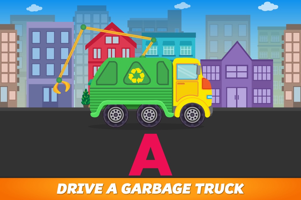 ABC Garbage Truck - an alphabet fun game for preschool kids learning ABCs and love Trucks and Things That Go screenshot 2