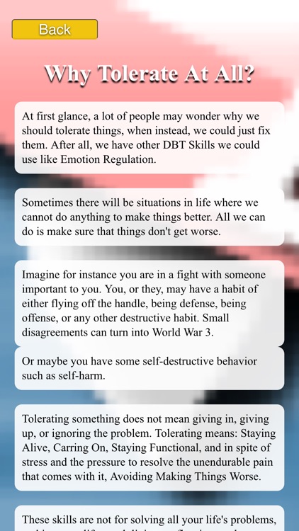 DBT Distress Tolerance Tools