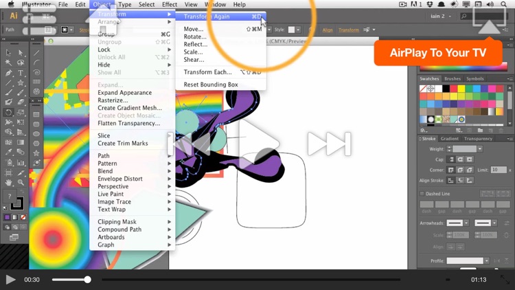 AV for Illustrator CS6 - Illustrator Basics - Create A Logo screenshot-3