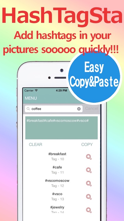 HashTagSta - Tag copy&paste For Instagram-