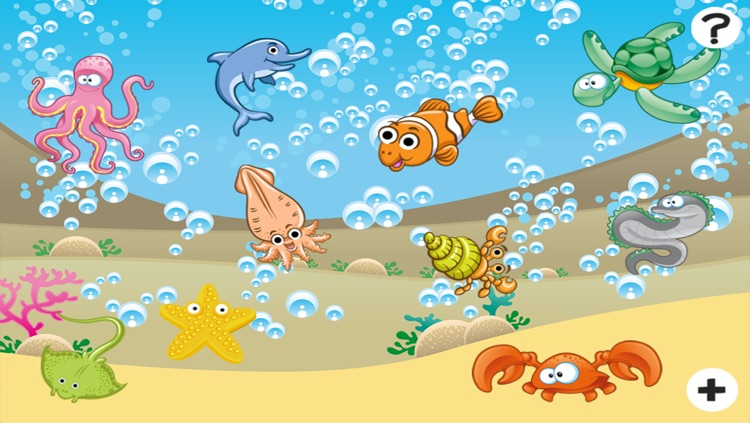 An Ocean Counting Game for Children to learn and play with Marine Animals