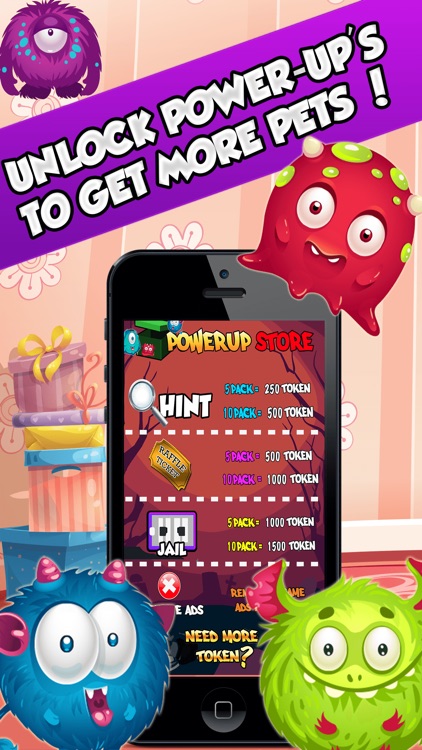 A Monsters Match 3 Puzzle games for Kids