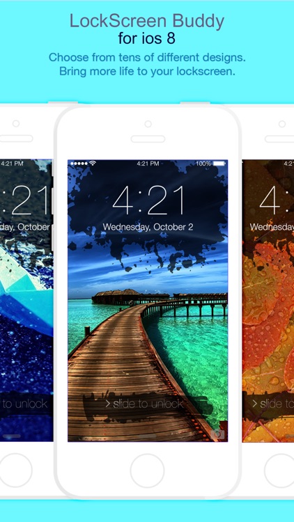 LockScreen FancyLock for iOS8 - Pimp your lock screen wallpaper and customize it with new colorful themes and styles
