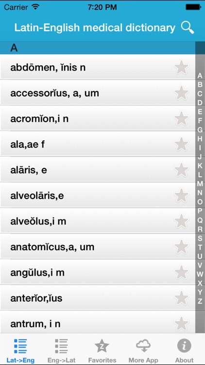 Latin medical terms dictionary