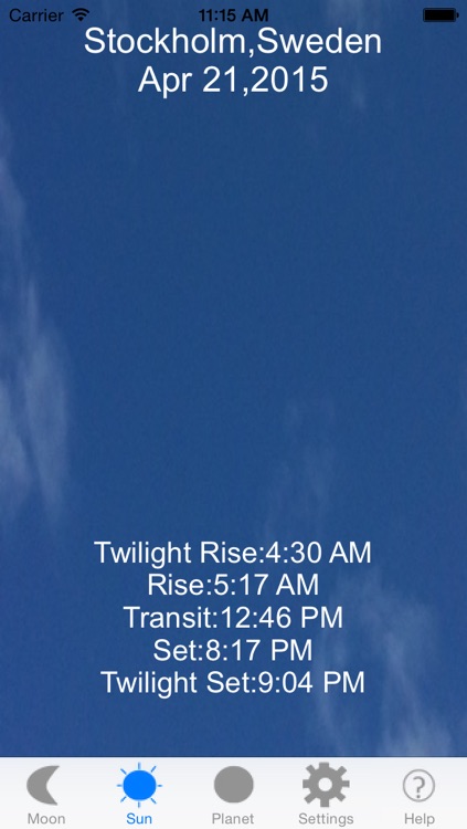 Moon Phase & Sun Rise/Set