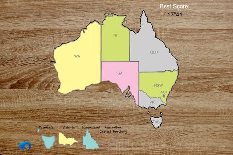 Australia Map Master - Learning, puzzle game and test screenshot 2