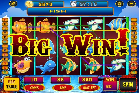Slots Hit it to Underwater Casino with Little Rich Fish in Vegas Pro screenshot 2