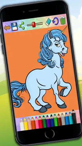 Game screenshot Unicorns and ponies - drawings to paint and coloring book apk