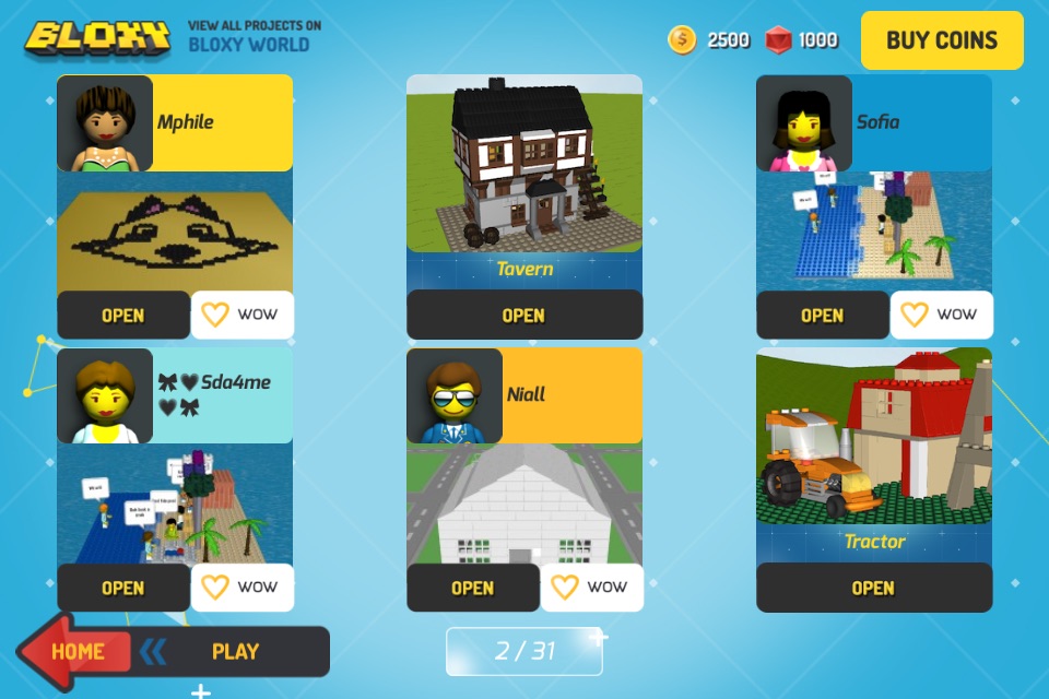 Bloxy World. 3D Blocks For Kids screenshot 2