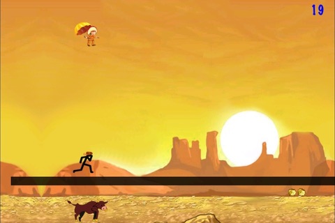 A Slender Man Riding A Red Bull With Cowboys Pro screenshot 2