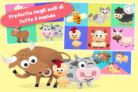 Play with Cartoon Farm Animals - The 1st Sound Game for a toddler and a whippersnapper free screenshot 3