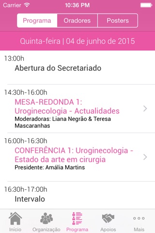 XIII Congresso Português de Ginecologia screenshot 2