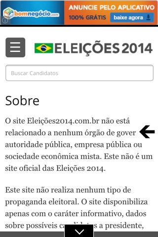 Eleições 2014 Brasil - Candidatos screenshot 2