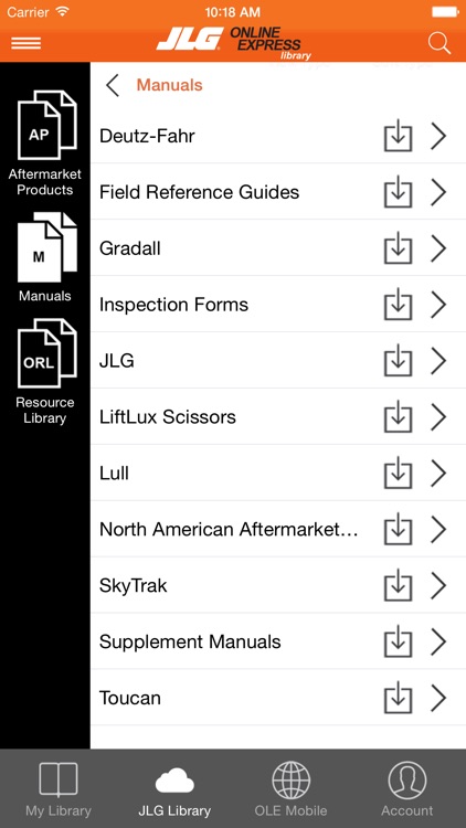 JLG Online Express Library screenshot-3