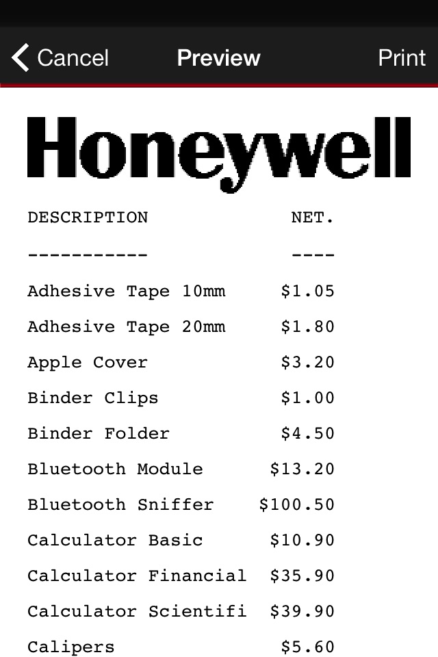 Honeywell Printing Utility screenshot 3