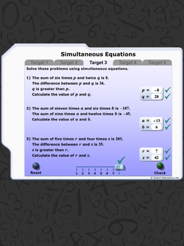 Maths Workout - Simultaneous Equations screenshot 3