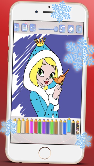 How to cancel & delete Drawings to paint princesses at Christmas seasons. Princesses coloring book from iphone & ipad 3