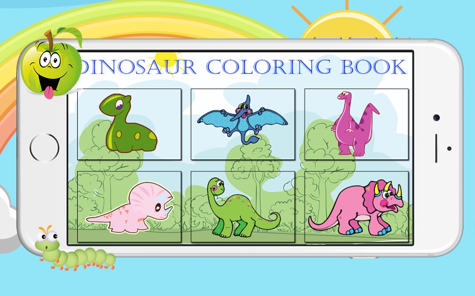 Dino Dinosaur Coloring Book - Cute Drawings Pages And Painting Games for Kids screenshot 2