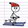 Stick Man Skiing